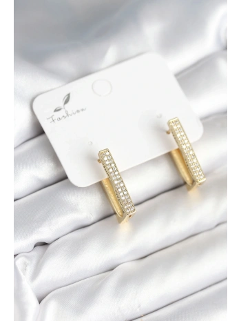 Kare Zirkon Taşlı Kadın Küpe