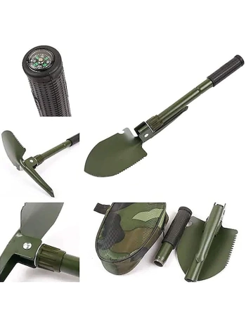 Katlanabilir Metal Kürek Seti Katlanır Kamp Küreği (5047)