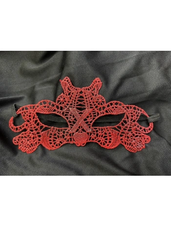 Kırmızı Dantel Masquerade Maskesi Çift Taraflı 10 No (5047)