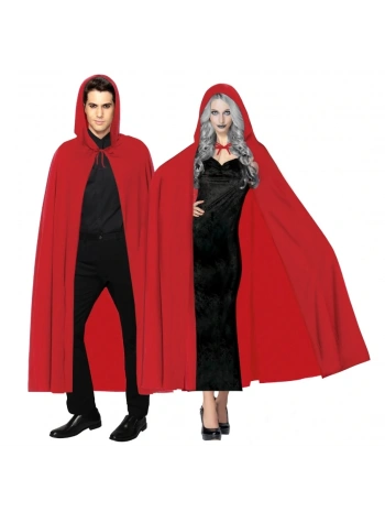 Kırmızı Renk Kapşonlu Pelerin 120 cm (5047)