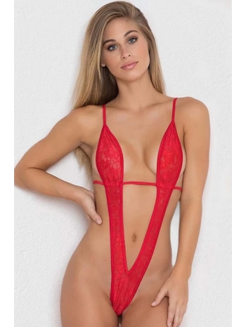 Kırmızı Seksi Fantezi Babydoll TM8130