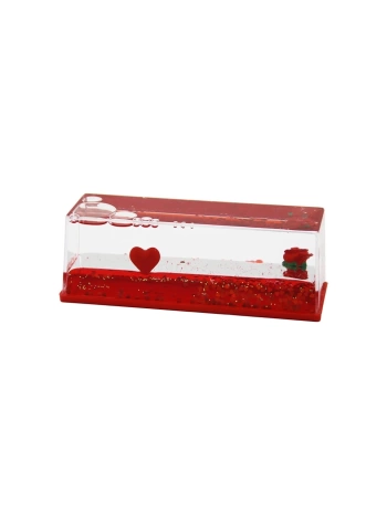 KIRMIZI SU KALP - GÜL D.GEN MİKA YÜZEN BATMAYAN DEKORATİF BİBLO AKVARYUM5.2X15.2X5.3CM (5047)