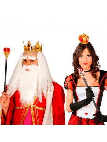 Kırmızı Topuzlu Kral Asası Kraliyet Asası 1 Adet (5047)