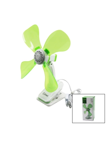 KİWİ KFAN-7604 2İN1= MANDALLI - MASA ÜSTÜ VANTİLATÖR 180° AKROBAT9W - ÇAP: 32CM 4-RENKLİ PLASTİK KANAT - GÖVDE (5047)