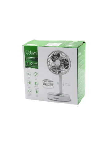 KİWİ KFAN-7608 MASA ÜSTÜ VANTİLATÖR USB ŞARJLI16CM - 4.5WUZA-KISA- AÇILI AKROBAT KOLLUTELEFONLUKLU3 KADEME HIZ (5047)