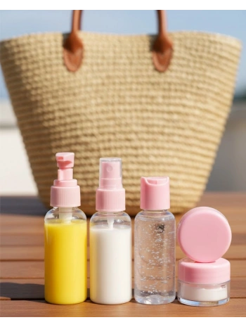 Kompakt 5 Parça Seyahat Kozmetik Şişe Takımı