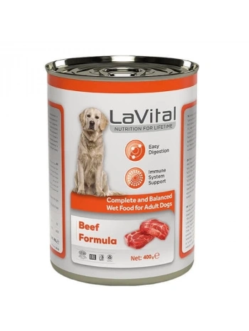 Lavital Adult Biftekli Bağışıklık Sistemi Destekleyici Yetişkin Köpek Konservesi 400 Gr