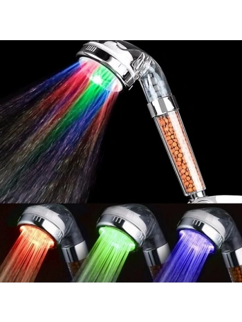 Led Işıklı Su Tasarruflu Banyo Duş Başlığı (5047)