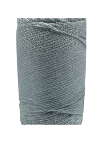 Makrome İpi 3 Mm Polyester Gri Simli