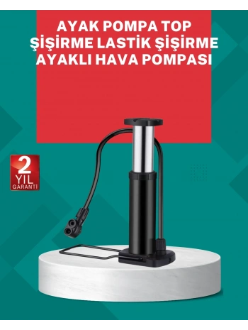 Manuel Ayak Pompası Extra Güçlü Lastik Şişirme Pompası