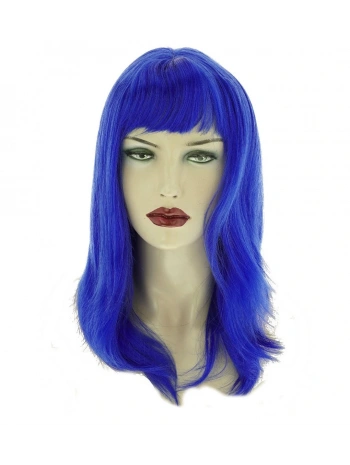 Mavi Renk Uzun Parti Peruğu (5047)