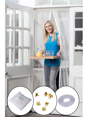 Mıknatıslı Kapı Sinekliği Tül Perde 105 x 210 cm (5047)