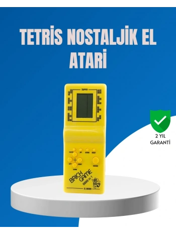 Mini Tetris El Aterisi – Taşınabilir Retro Oyun Konsolu, Pil ile Çalışan Klasik Model