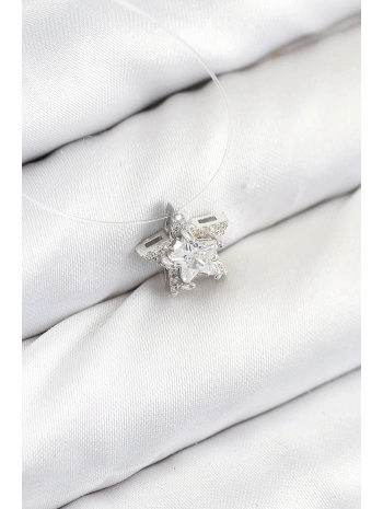 Misineli Yıldız Model Gümüş Renk Hayalet Kolye