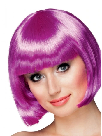 Mor Renk Parti Peruğu Küt Saç (5047)