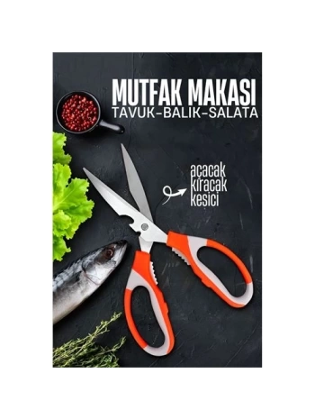 Mutfak Makası - Tavuk Kesme Makası Balık Temizleme Makası Salata Hazırlama Makası