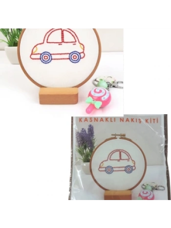Nakış Kitleri Kasnaklı 8.6 X 6 Cm Araba