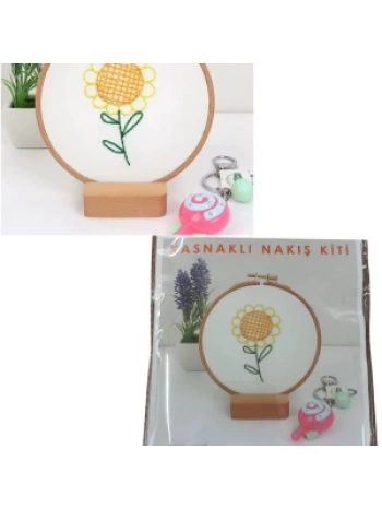 Nakış Kitleri Kasnaklı 8.6 X 6 Cm Ayçiçeği