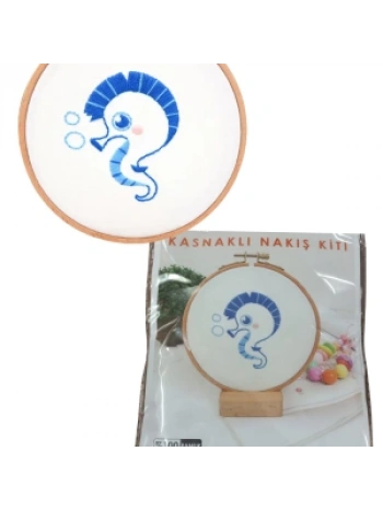 Nakış Kitleri Kasnaklı 8.6 X 6 Cm Deniz Atı