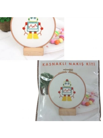 Nakış Kitleri Kasnaklı 8.6 X 6 Cm Robot