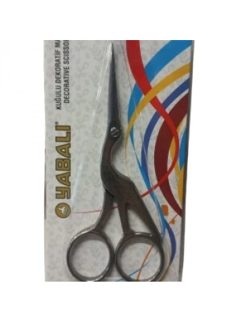 Nakış Makası Kuğulu Dekoratif Makas Gümüş Ybl-043 Model 13