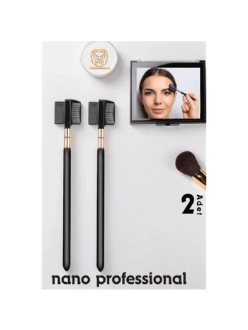 Nano Kaş Fırçası Kirpik Tarağı 2 ADET  Absolute Professional