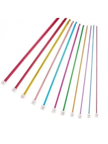 Örgü Tığ Metalize 35 Cm  3,5 Numara