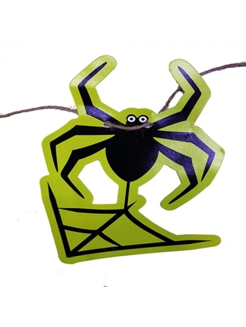 Örümcek Şekilli Asmalı Halloween Flama Banner Afiş 2 Metre (5047)