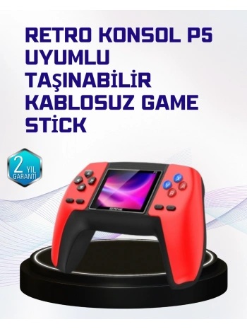 P5 Retro Oyun Konsolu | Ergonomik Tasarım, Taşınabilir