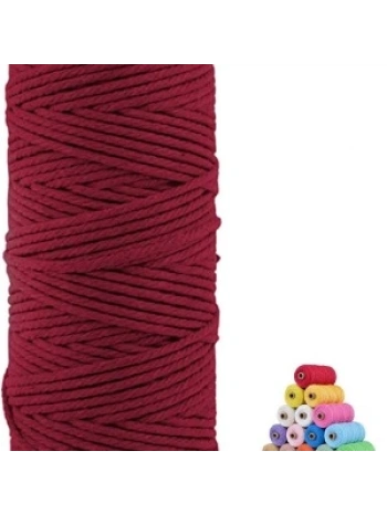 Pamuk Makrome 2 Mm Bordo