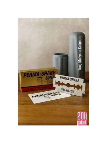 Permasharp 10 Adet Tıraş Jileti Tıraş + Tıraş Malzeme Kutusu Set