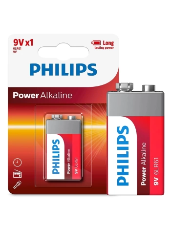 PHILIPS 6LR61-P1B 9 VOLT POWER ALKALİN PİL (TEKLİ) (5047)