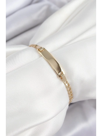 Pirinç Dikdörtgen Model Gold Renk Xuping Bebek Künyesi