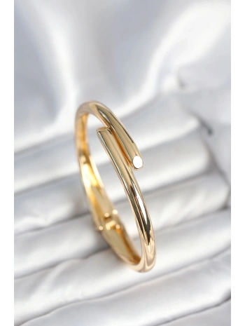 Pirinç Gold Renk Kadın Kelepçe Bileklik