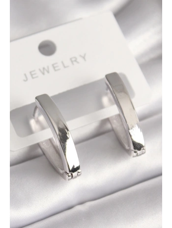 Pirinç Gümüş Renk Kadın Küpe