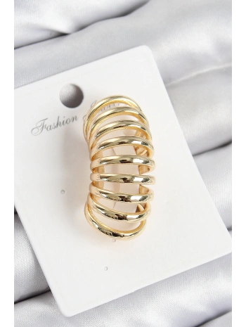 Pirinç Yay Model Gold Renk Sağ Kıkırdak Küpe