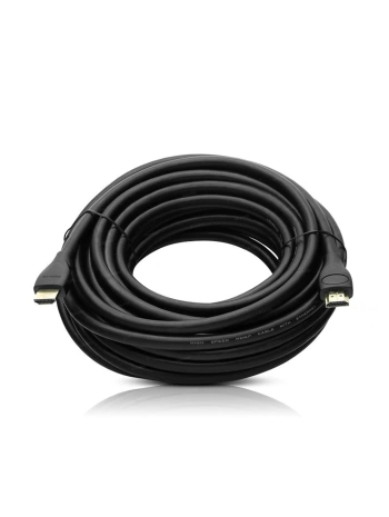 PLASTİK DÜZ SİYAH 10 METRE GOLD POŞETLİ HDMI KABLO (5047)