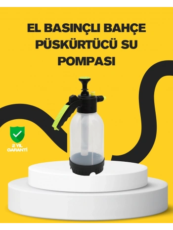 Pompalı Köpük Püskürtücü 2 Litre Dayanıklı Manuel Basınçlı Yıkama Şişesi