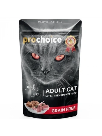 Pro Choice Tahılsız Kuzu ve Ciğerli Yetişkin Konserve Kedi Maması 85 Gr