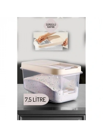 Reagan Tablet ve Deterjan Saklama Kutusu 7.5 lt KREM