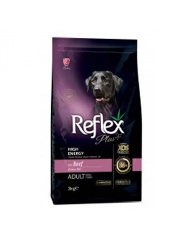 Reflex Plus Biftekli High Energy Yetişkin Köpek Maması 3 Kg
