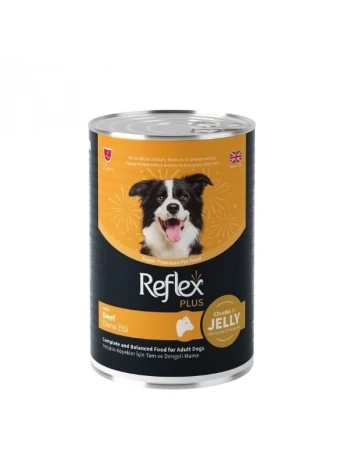 Reflex Plus Jöle İçinde Dana Etli Yetişkin Konserve Köpek Maması 400 Gr