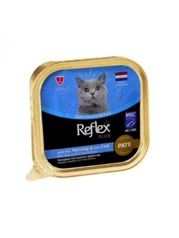 Reflex Plus Pate Ringa ve Morina Balıklı Yetişkin Konserve Kedi Maması 85 Gr