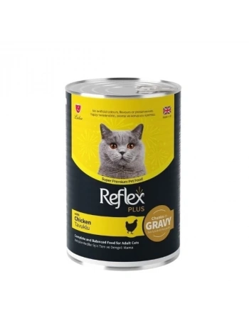 Reflex Plus Sos İçinde Tavuklu Yetişkin Konserve Kedi Maması 400 Gr