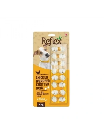 Reflex Tavuk Etli Düğümlü Sekizli Çiğneme Kemiği Köpek Ödülü 100 Gr