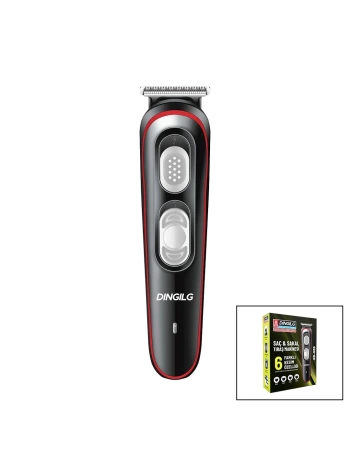 SAÇ - SAKAL KESME TRAŞ MAKİNESİ  6 FARKLI KESİM   USB ŞARJLI   2 KADEME BIÇAK AYARI RD-055 (5047)