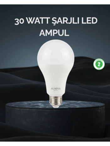 Şarjlı LED Ampul 30 Watt Soğuk Beyaz