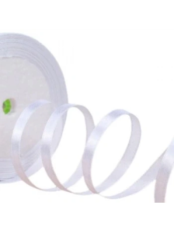 Saten Kurdele 1 Cm 10 Metre Beyaz