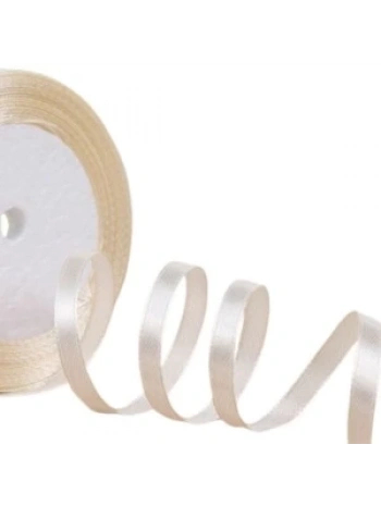 Saten Kurdele 3 Mm Krem 1 Metre