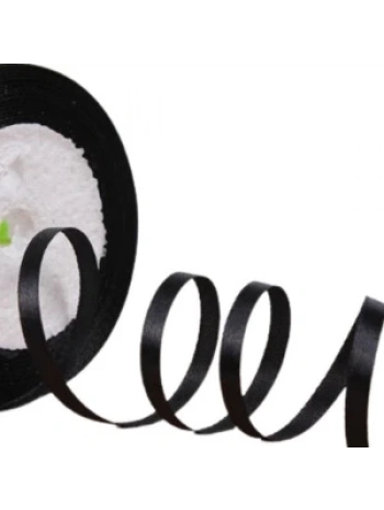 Saten Kurdele 3 Mm Siyah 70 Metre